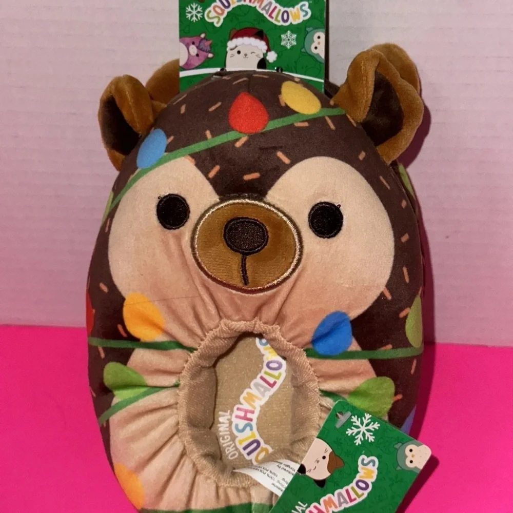Originally Squishmallows Christmas Slippers Reindeer Lights Size 11/12 YOUTH A16